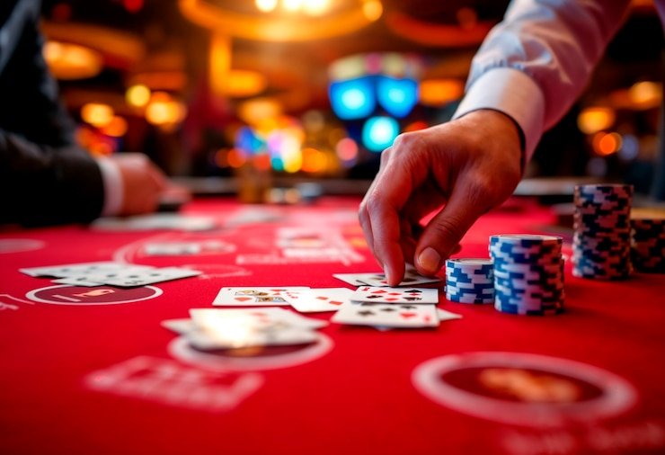 Pengguna membaca ulasan lewat ponsel